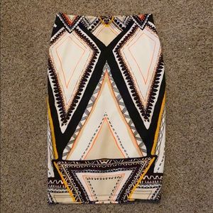 Patterned Pencil Skirt